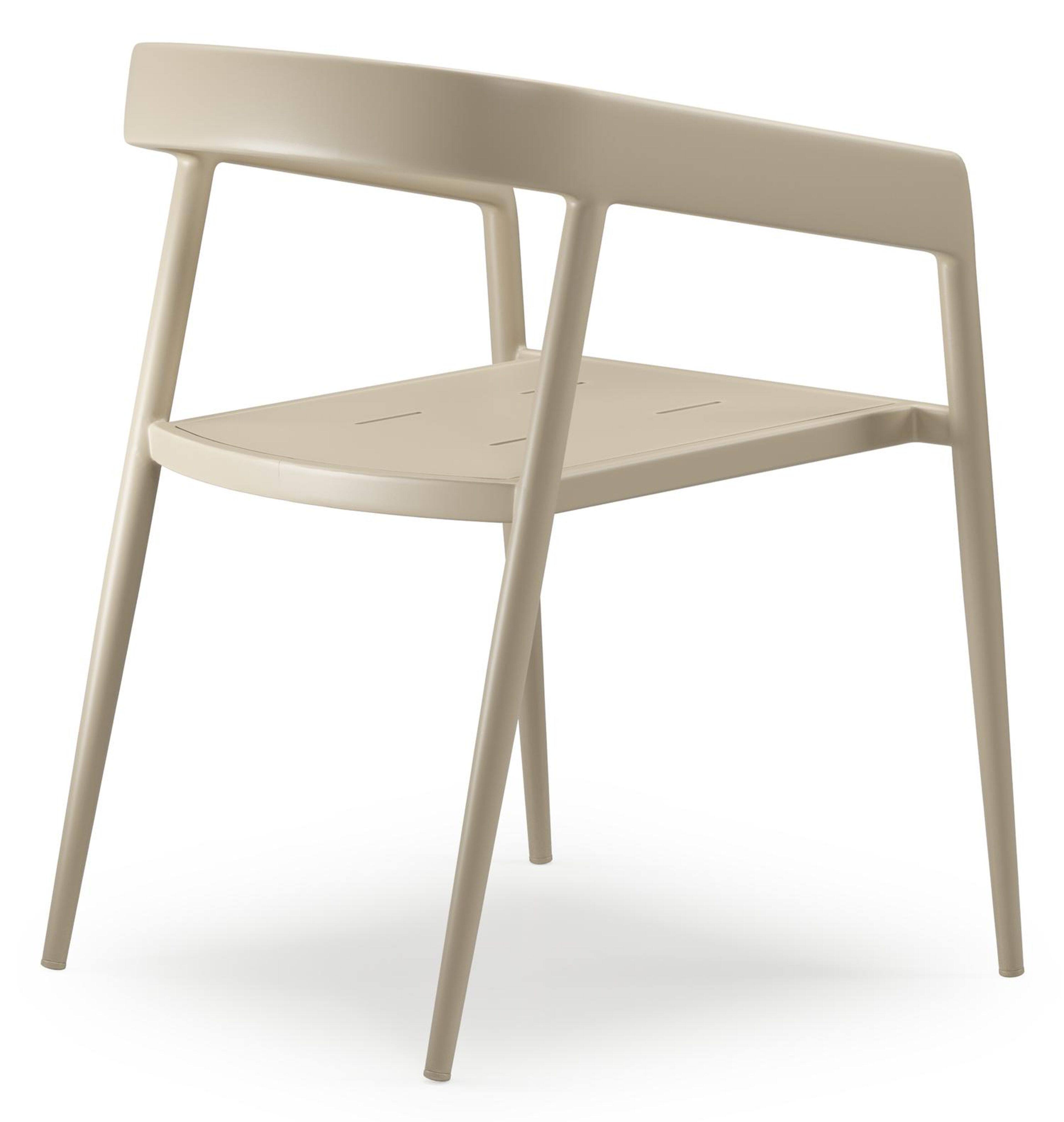 Donato tuinstoel in beige aluminium