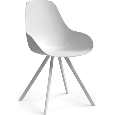 Cesano tuinstoel in wit aluminium en wit kunststof