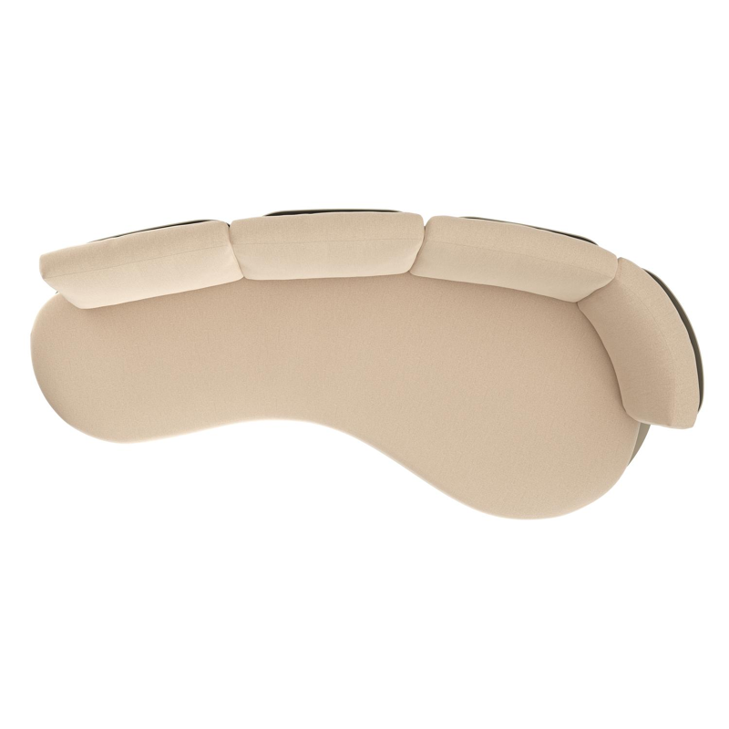 Donato loungebank in beige aluminium met natte heather beige all weather sunbrella® luxe kussen