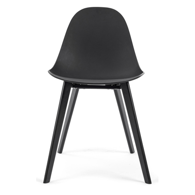 Como tuinstoel in zwart aluminium en zwart kunststof