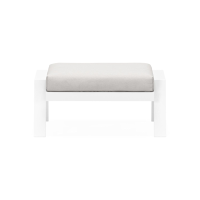VENETO lounge POUF alu WHITE+AW SUNBRELLA PREMIUM