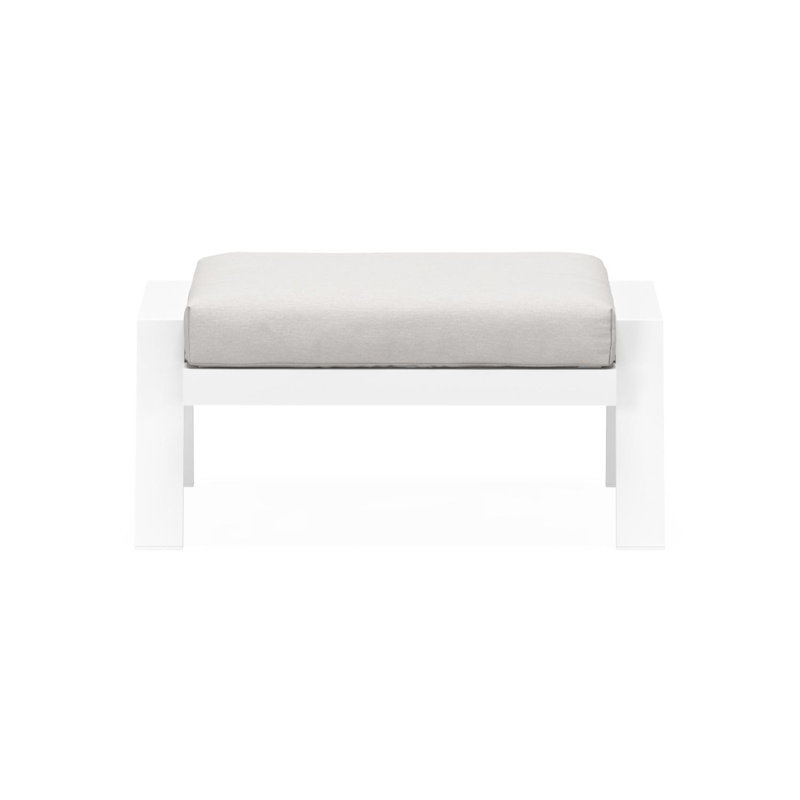 VENETO lounge POUF alu WHITE+AW SUNBRELLA PREMIUM