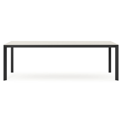 Malito tuintafel in zwart aluminium en volkeramiek shilin - L 240 x B 100 x H 75 cm