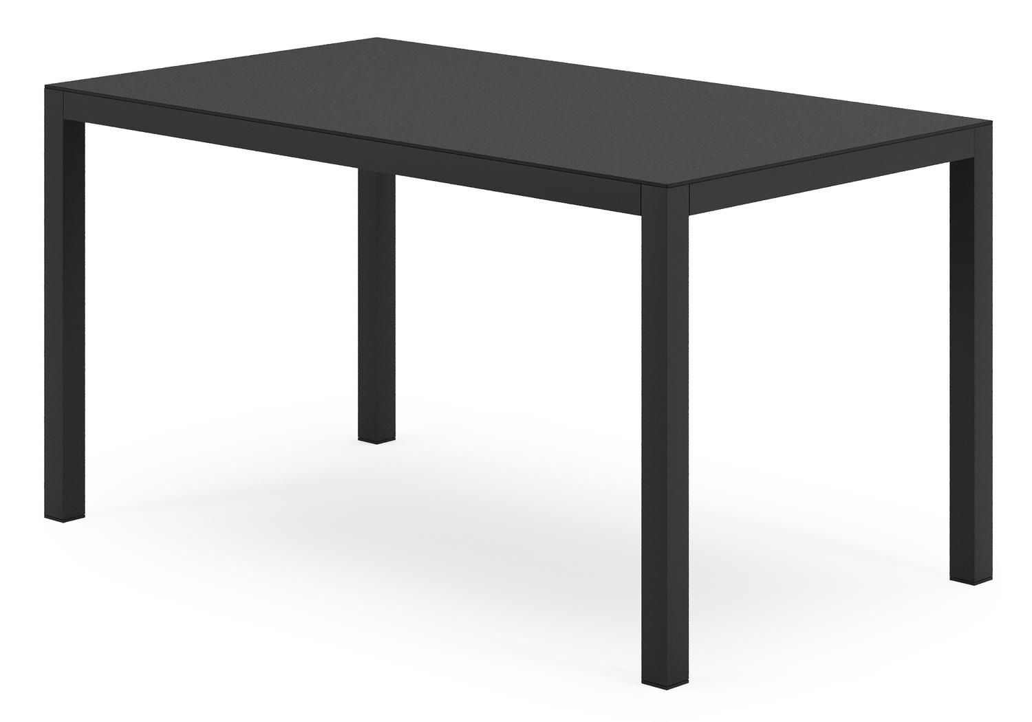 Ensemble de jardin Feltro en aluminium noir et sintered stone Notte minerale avec 2 chaises de jardin Calobra