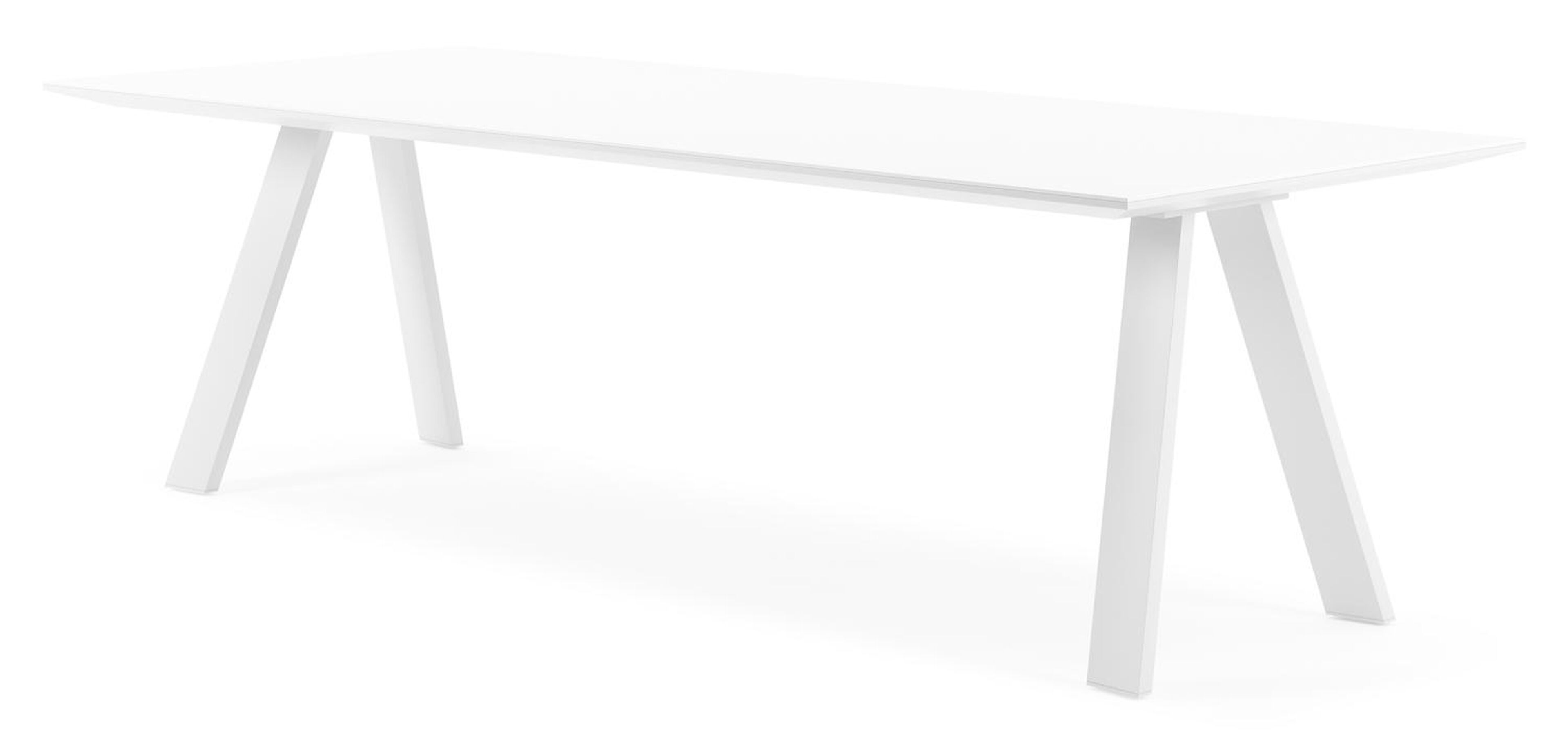Cesano tuintafel in wit aluminium en volkeramiek arctic white - L 240 x B 100 x H 75 cm