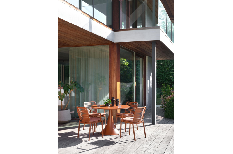 Fano stoelkussen in all weather sunbrella® luxe heritage rust