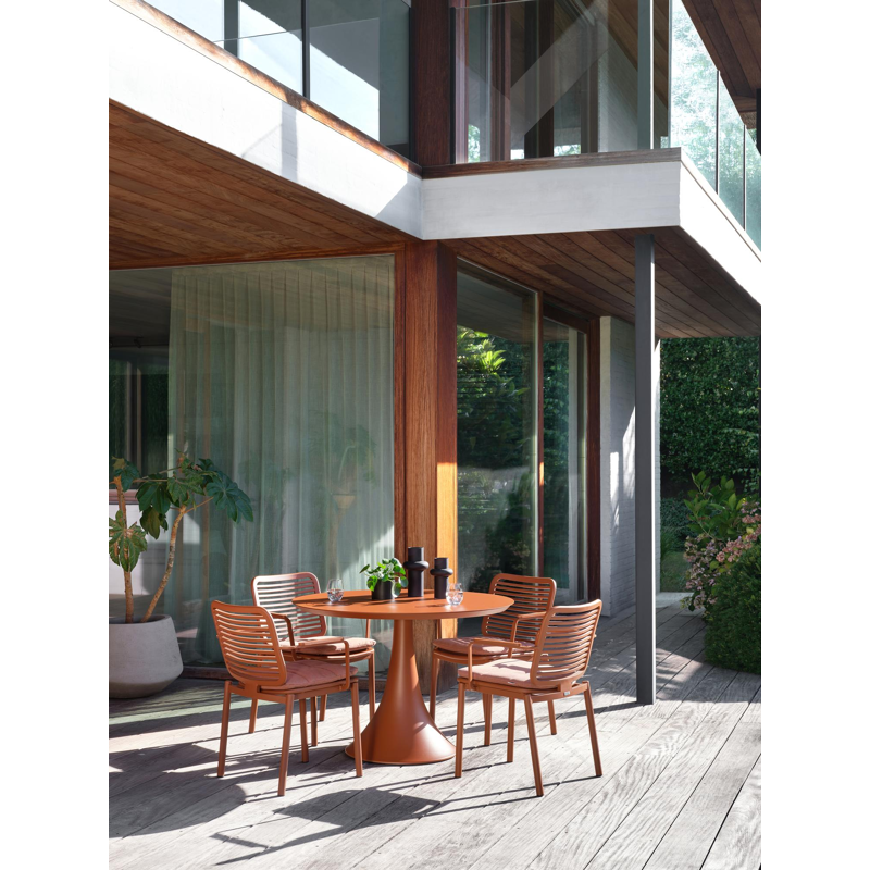 Fano stoelkussen in all weather sunbrella® luxe heritage rust