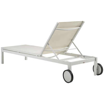 Caravelle verstelbaar ligbed in wit aluminium met wit textilene