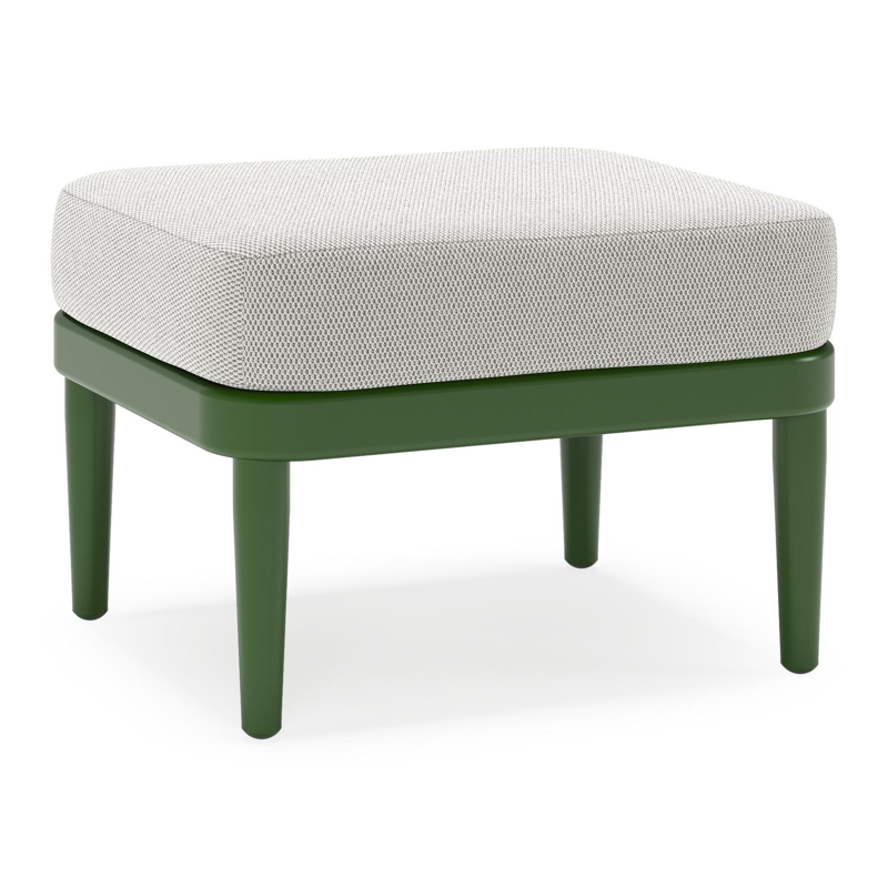 Orso poef in groen aluminium met Lopi Ash all weather sunbrella® luxe kussen