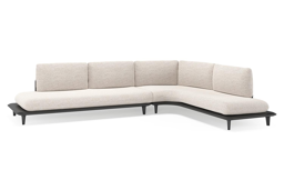 Chaise longue links + 2-zit