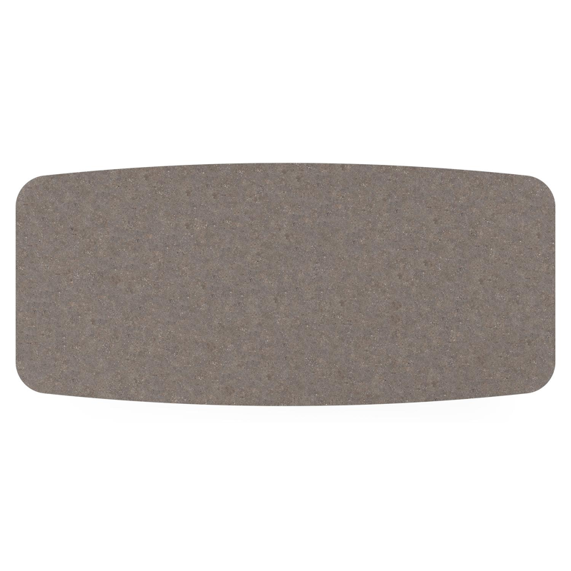 Pagino tuintafel bootvorm in wit aluminium en volkeramiek Wulong - L 255 x B 115 x H 73 cm