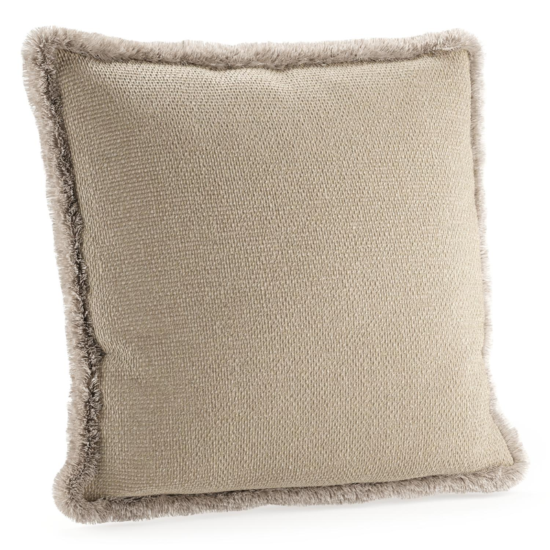 Sierkussen met franjes 55 x 55 cm in all weather cosytica althea chalk