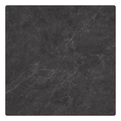 Tolosa loungetafel in zwart aluminium en zwart sintered stone - L 90 x B 90 x H 38 cm