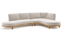 Chaise longue links + 2-zit organisch