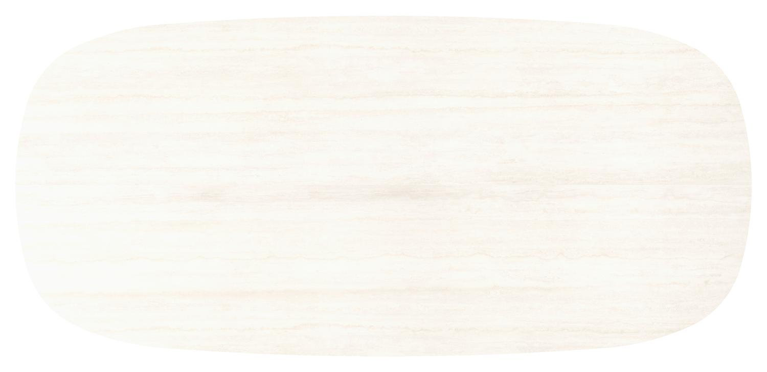Amico tuintafel bombo xl in beige aluminium en volkeramiek Travertino Bianco - L 320 x B 148 x H 73.5 cm