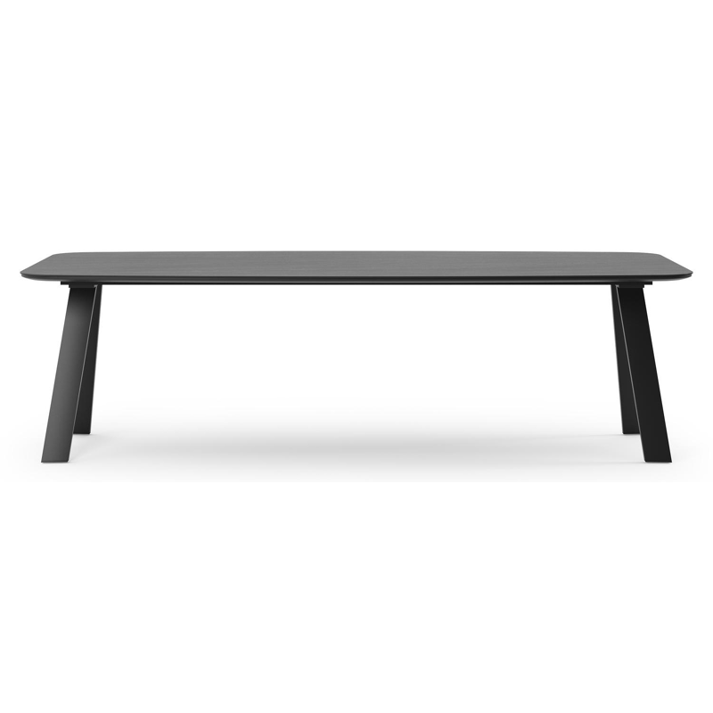 Cesano tuintafel in zwart aluminium en volkeramiek basalt black - L 255 x B 115 x H 75 cm