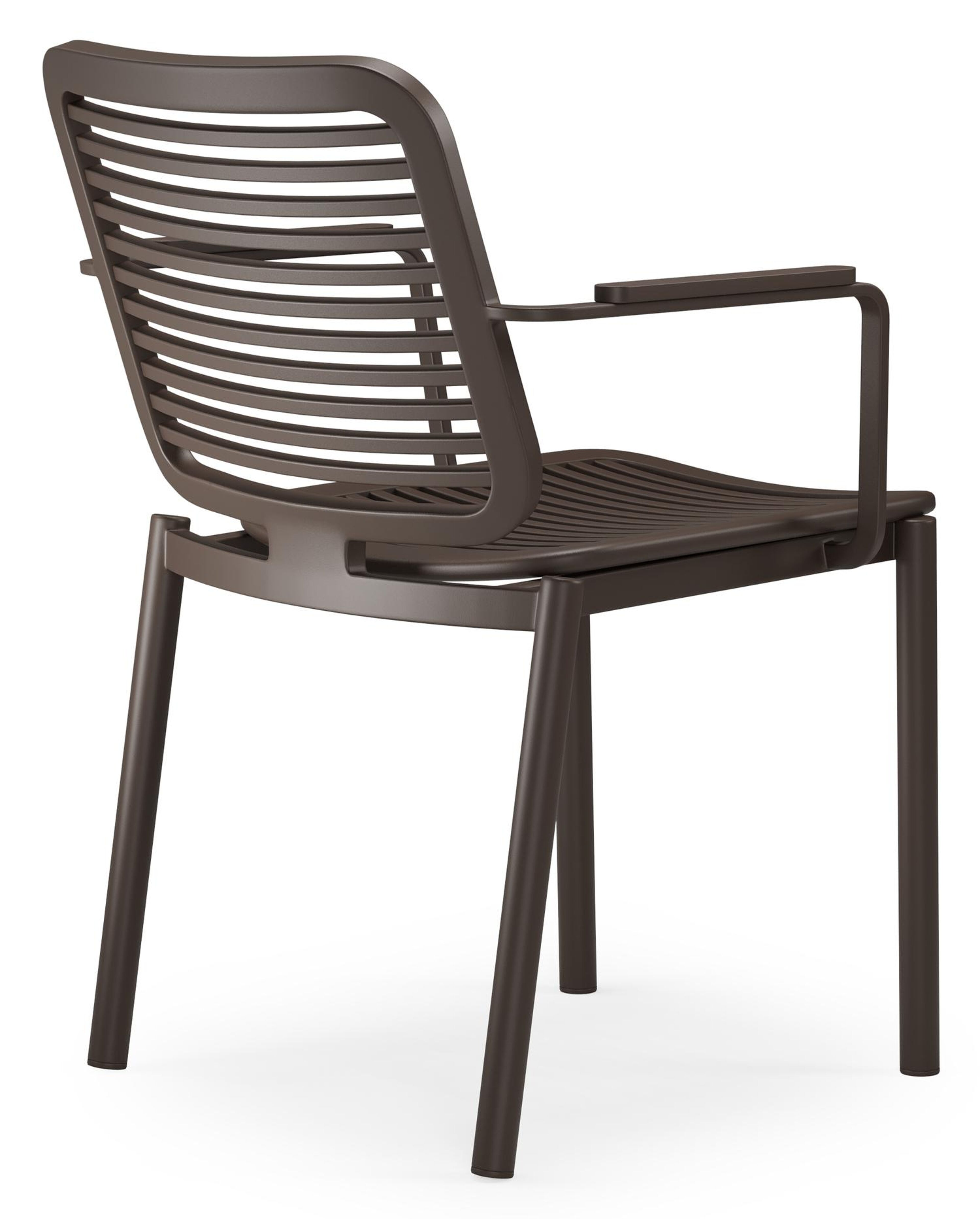 Fano tuinstoel in donkerbruin aluminium