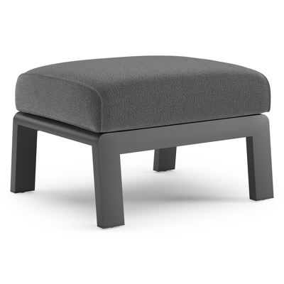 Cosenzo poef in zwart aluminium met savane tornado all weather sunbrella® luxe kussen