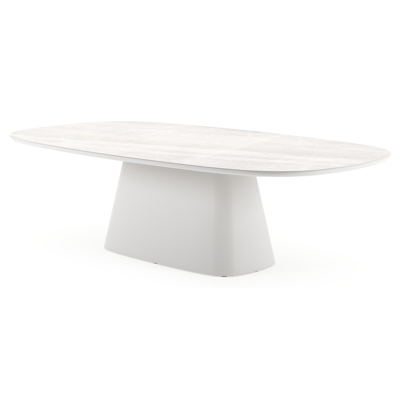 Amico tuintafel bombo xl in wit aluminium en volkeramiek Taj Mahal - L 270 x B 148 x H 73.5 cm