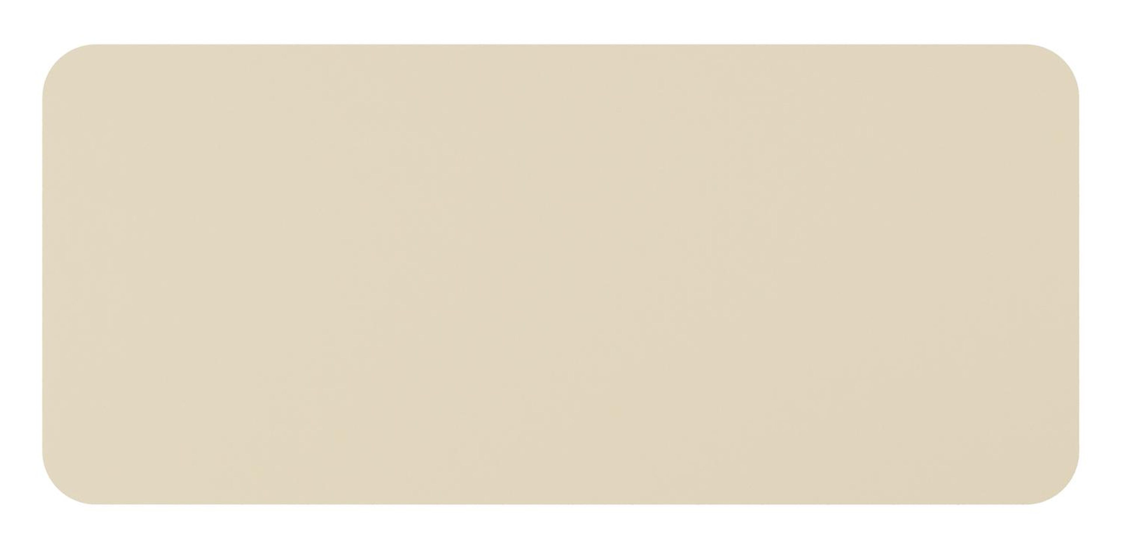 Table de jardin rectangulaire Orso arrondie en aluminium beige - Lg. 200 x Lrg. 80 x Haut. 74,5 cm