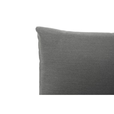 Caldela lounge poef in zwart aluminium met grijs polyester kussen