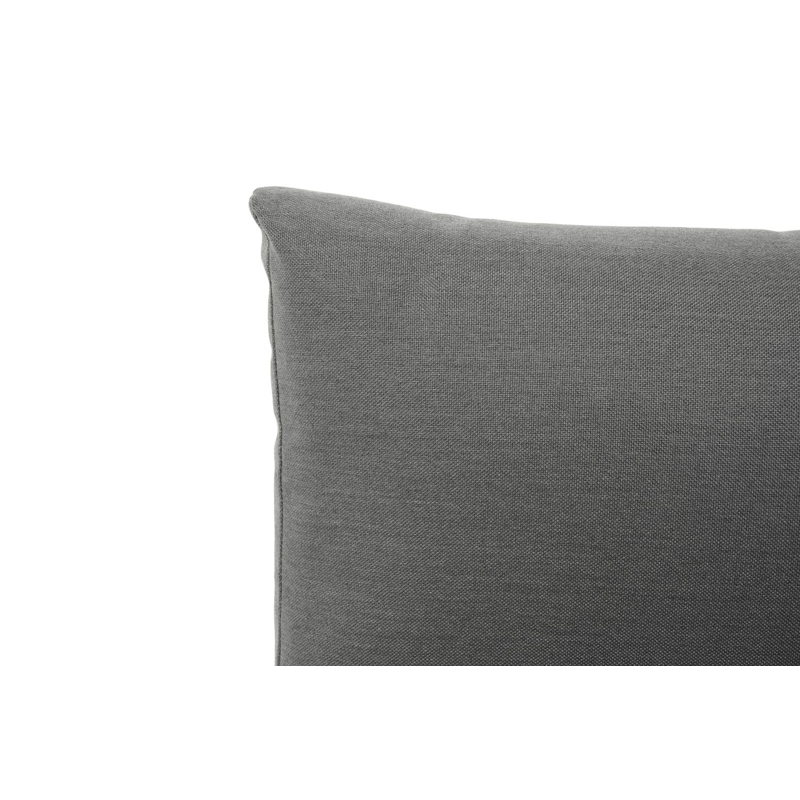 Caldela lounge poef in wit aluminium met grijs polyester kussen