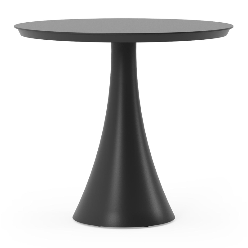 Fano tuintafel rond in zwart aluminium - Dia. 85 x H 75 cm