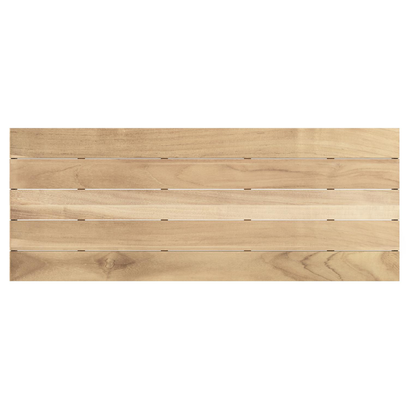 Como tuintafel in zwart aluminium en teak - L 280 x B 110 x H 75 cm