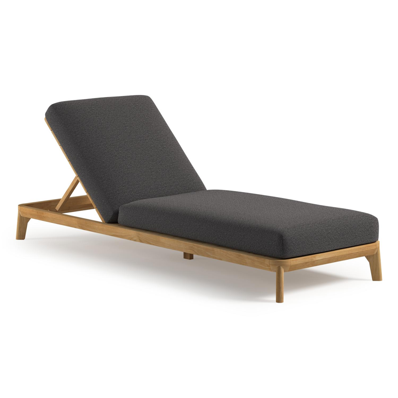 Orso verstelbaar ligbed in teak met firenze tunder all weather Solica kussen
