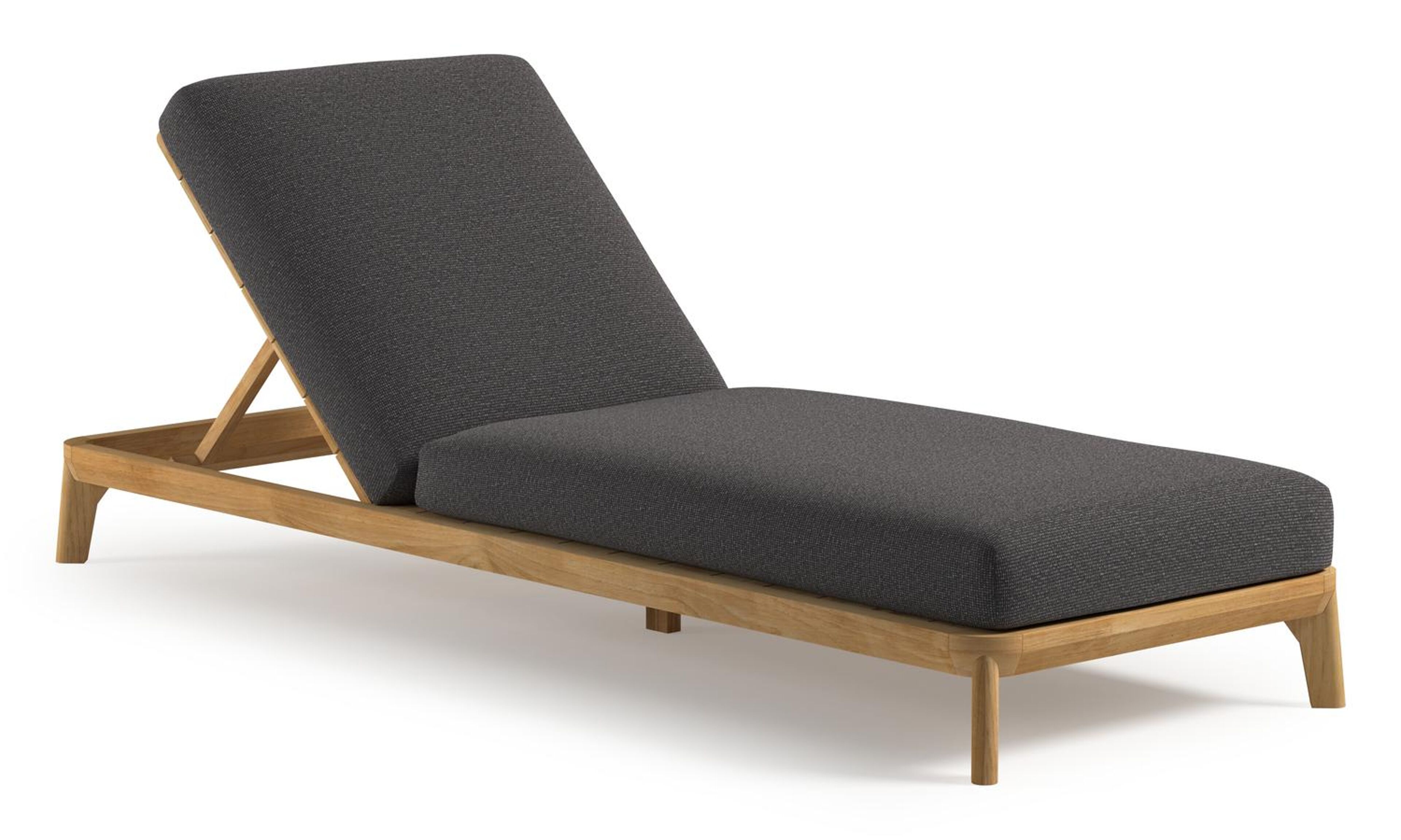 Orso verstelbaar ligbed in teak met firenze tunder all weather Solica kussen