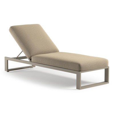 Verato verstelbaar ligbed in beige aluminium met althea camel all weather cosytica