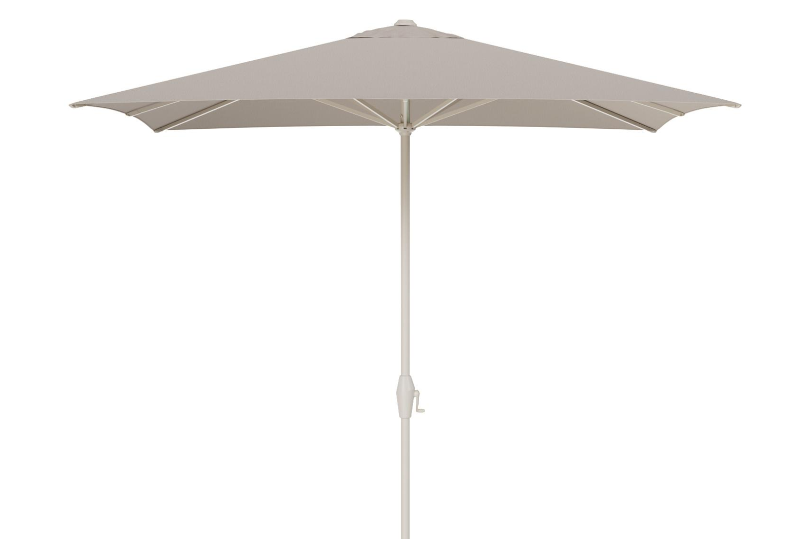 Viola staanparasol in beige aluminium met beige Weather+ Softtouch parasoldoek - L 1 300 x L2 300 cm (zonder voet)