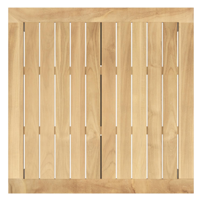 Feltro vierkante tuinset in zwart aluminium en teak natural finish met 4 Amalfi tuinstoelen