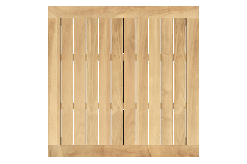 Feltro vierkante tuinset in zwart aluminium en teak natural finish met 4 Amalfi tuinstoelen