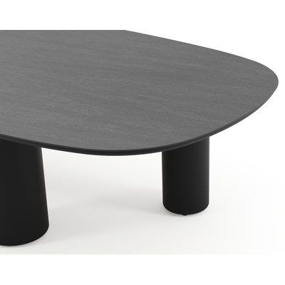 Amico tuintafel bombo xl in zwart aluminium en volkeramiek Basalt Black - L 270 x B 148 x H 73.5 cm