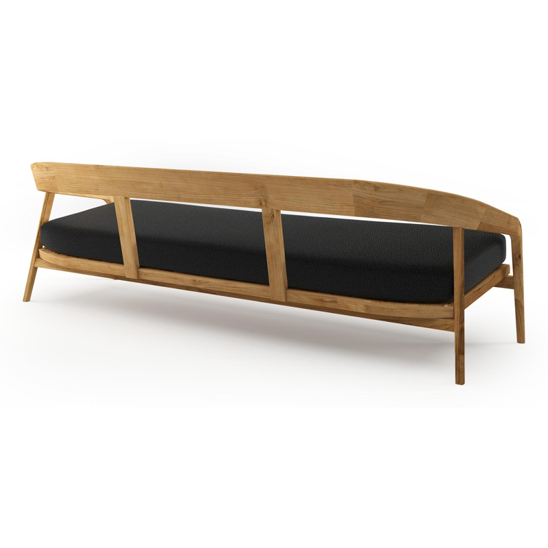 Lacrima loungeset in teak met lopi baribal all weather Sunbrella® luxe kussen