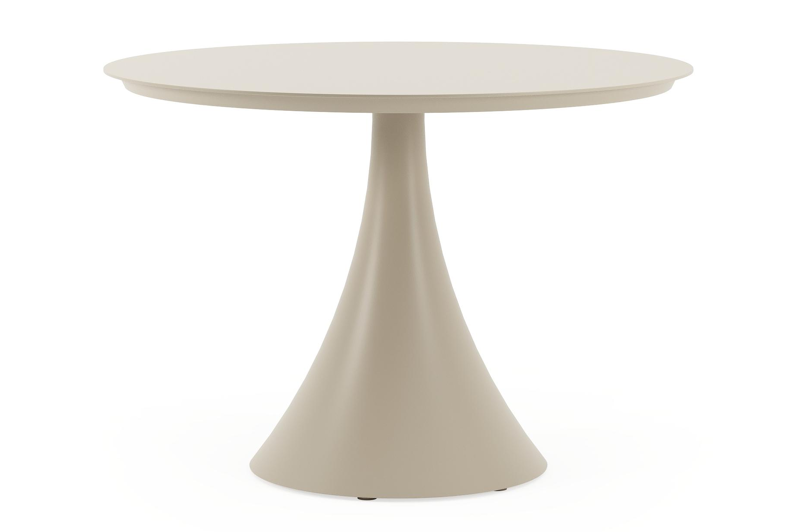 Fano tuintafel rond in beige aluminium - Dia. 110 cm