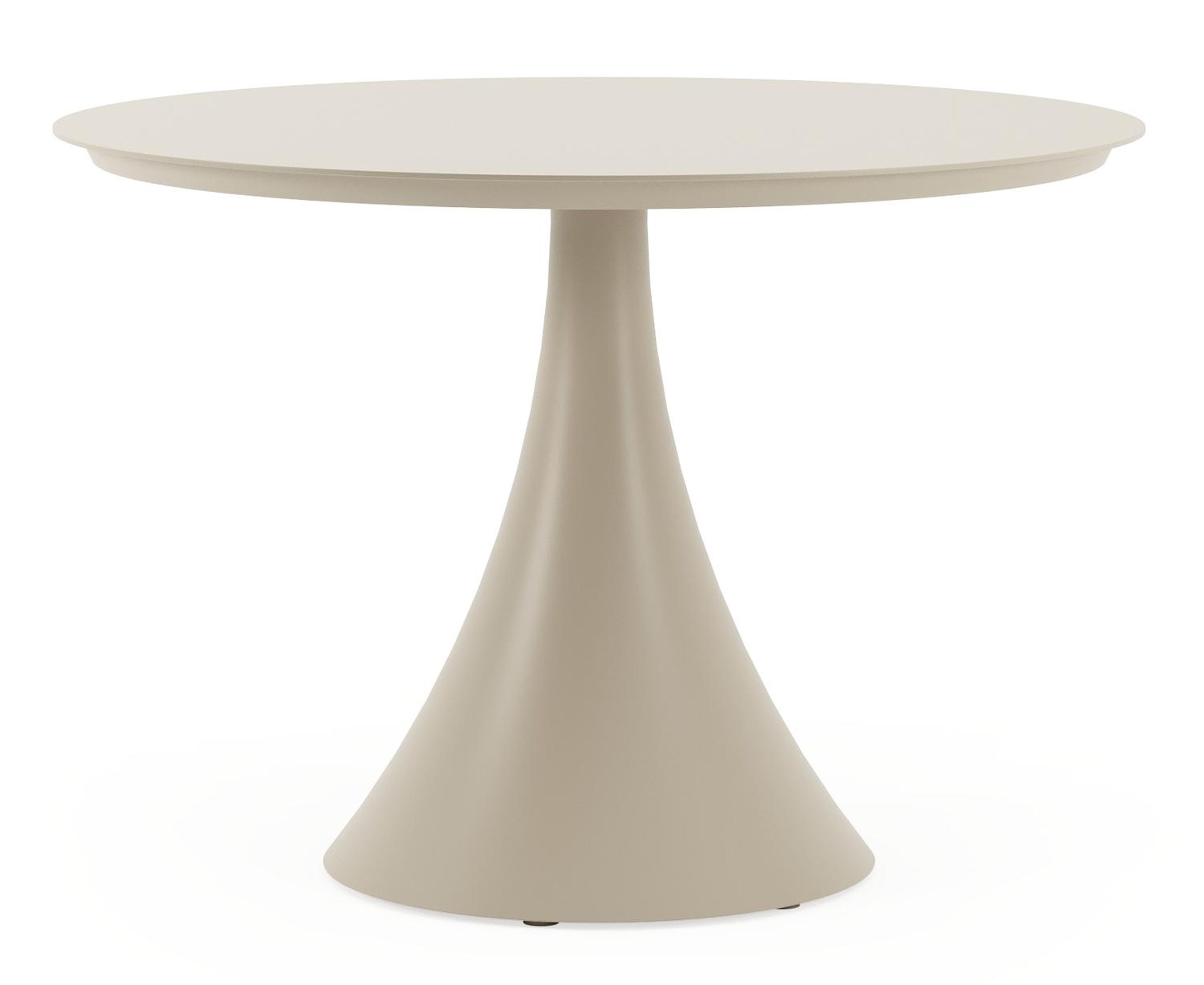 Fano tuintafel rond in beige aluminium - Dia. 110 cm