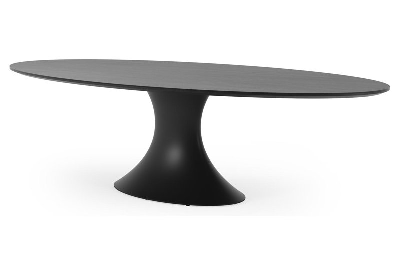 Fano tuintafel in zwart aluminium en volkeramiek basalt black - L 290 x B 148 x H 75 cm