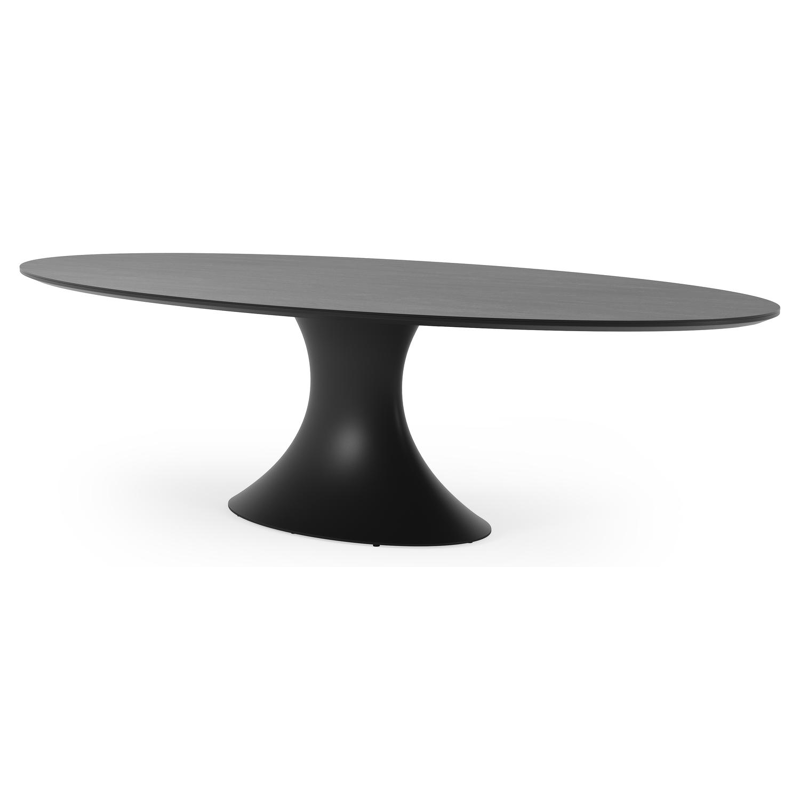 Fano tuintafel in zwart aluminium en volkeramiek basalt black - L 290 x B 148 x H 75 cm