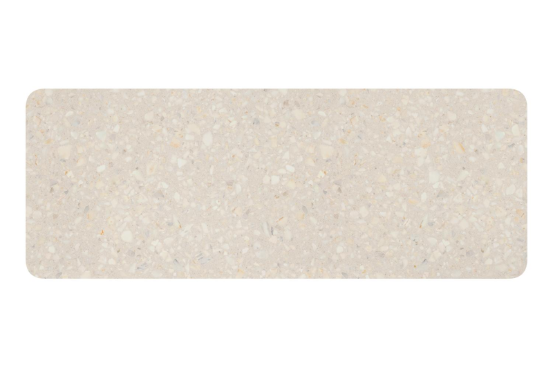 Urbino tuintafel rechthoekig afgerond in wit aluminium en volkeramiek retrostone - L 290 x B 110 x H 74 cm