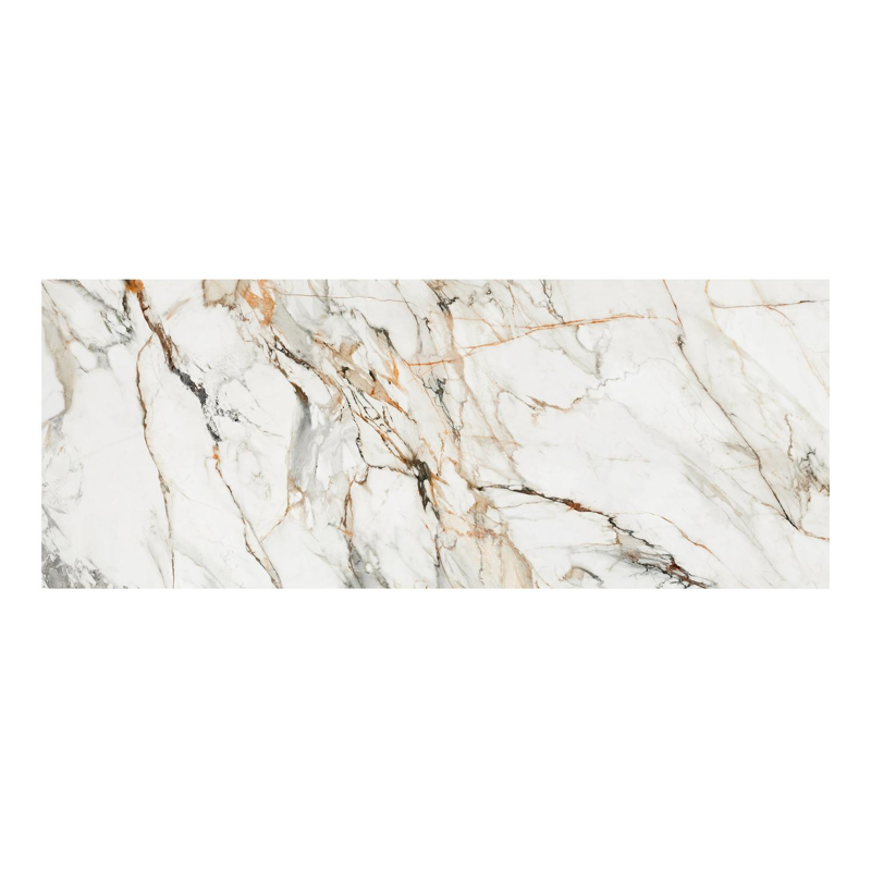 Nano tuintafel rechthoekig in wit aluminium en volkeramiek calacatta luxe - L 280 x B 110 x H 76 cm