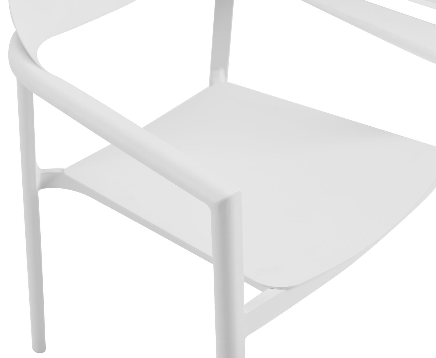 Fano (Piemonte) stapelbare tuinstoel in wit aluminium