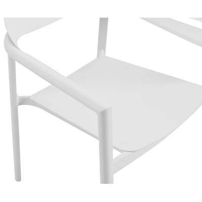 Fano (Piemonte) stapelbare tuinstoel in wit aluminium