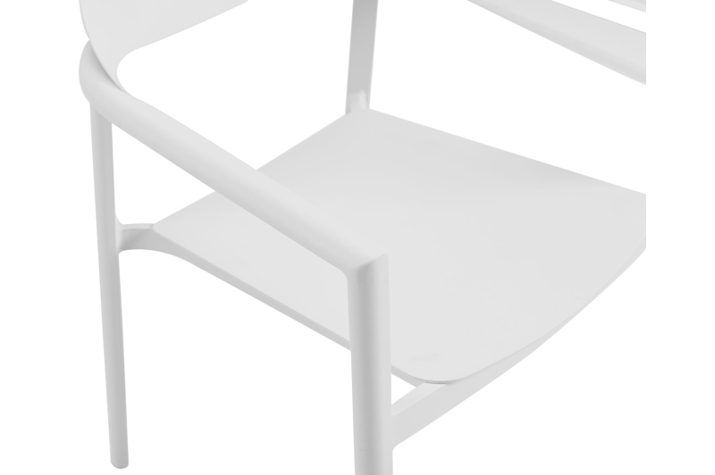 Fano (Piemonte) stapelbare tuinstoel in wit aluminium