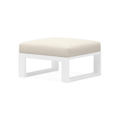 Verato poef in wit aluminium met lopi marble all weather sunbrella® luxe kussen