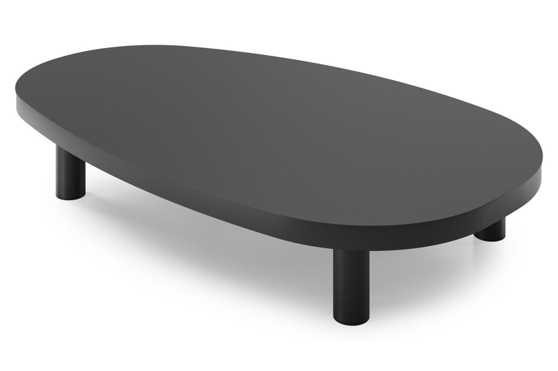 Donato loungetafel in zwart aluminium - L 151 x B 90 x H 25 cm