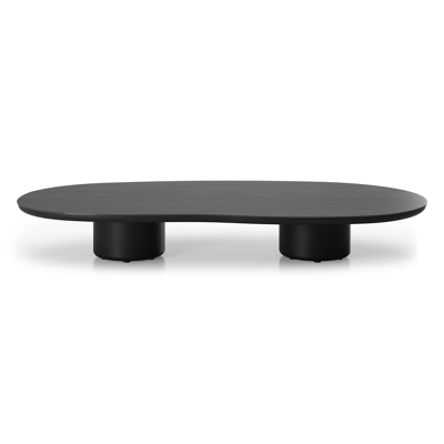 Amico loungetafel organisch in zwart aluminium en volkeramiek Basalt Black - L 170 x B 91 x H 25 cm