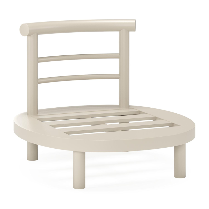Fauteuil de jardin Lindo en aluminium beige avec coussins en weather+ softtouch rustic