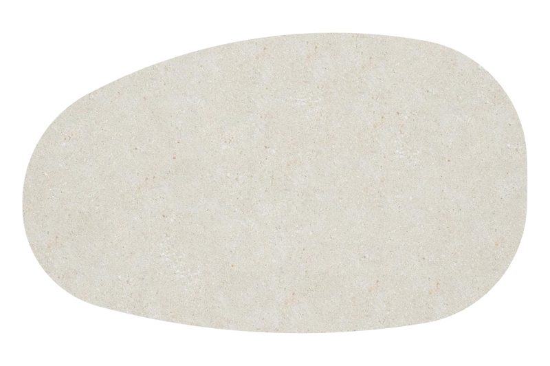 Donato-Organo loungetafel organisch in teak teak en volkeramiek Shilin - L 151 x B 90 x H 25 cm